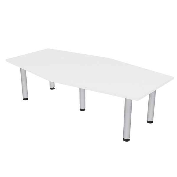 45.25 in W, 84 in L, 29 in H, Engineered Wood Top, White